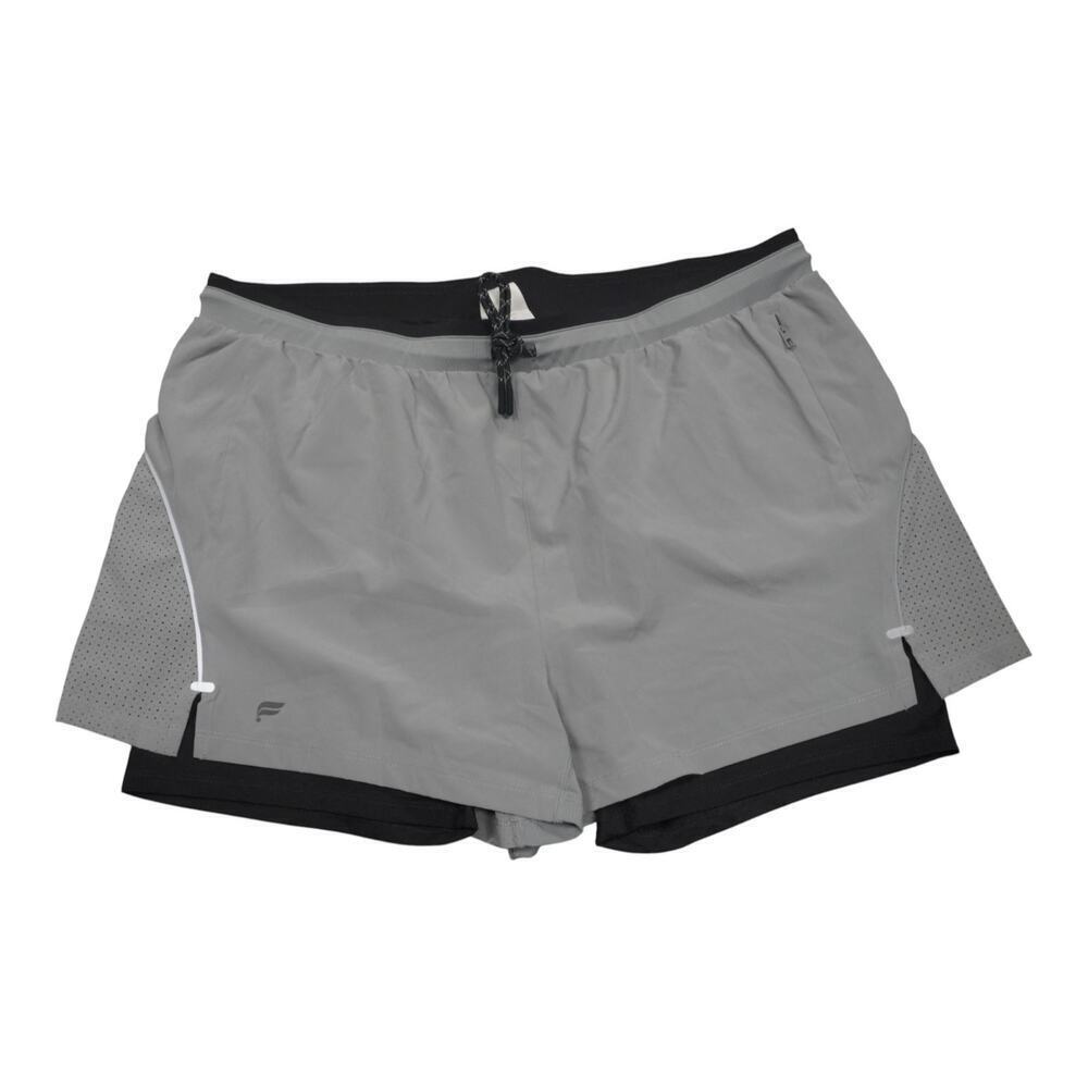 Fabletics Fundamental Short II Lined 5” Men’s XXL Gray Black EUC